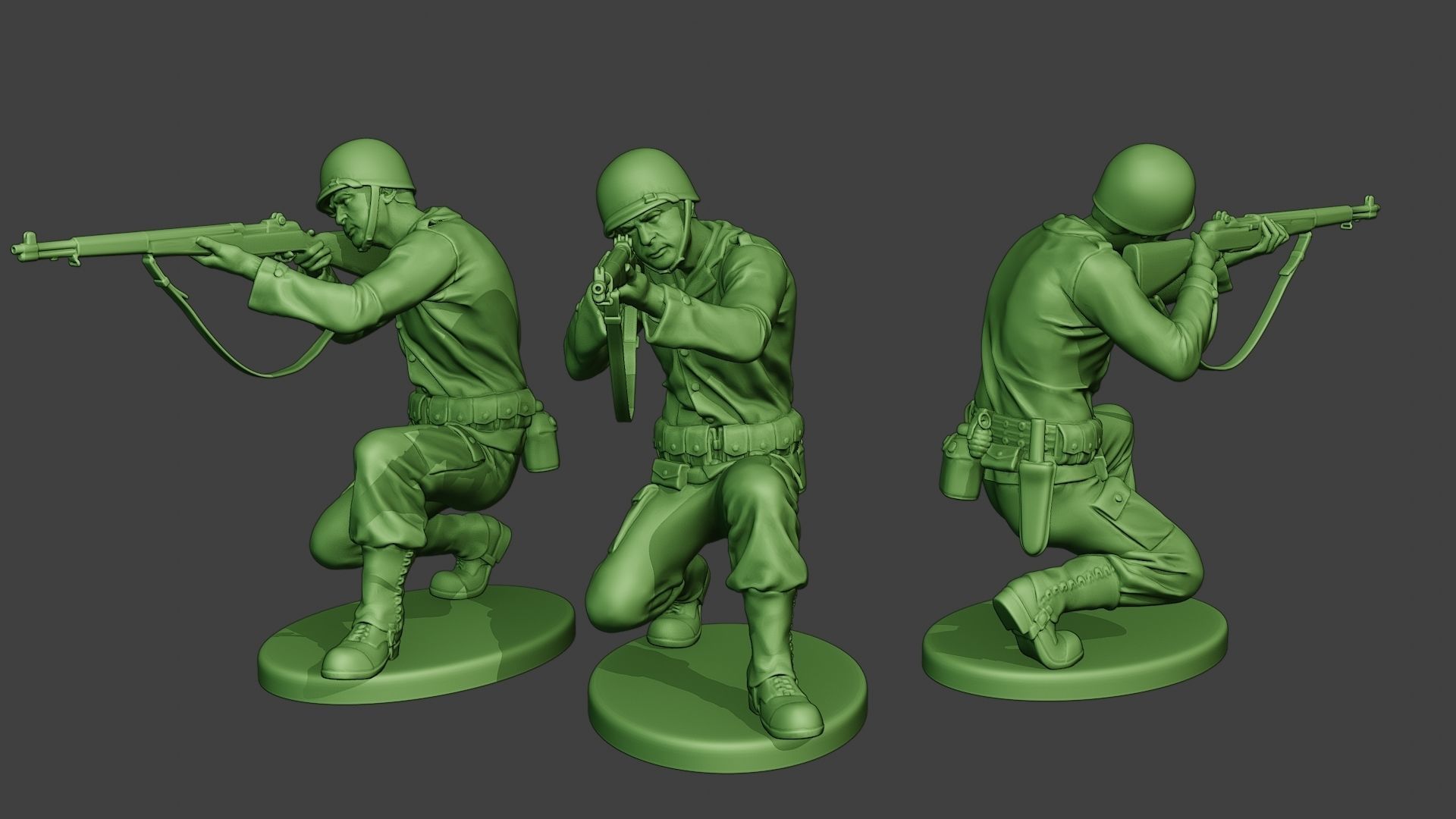 American soldiers ww2 A12 Pack 1 3D Model Collection_4