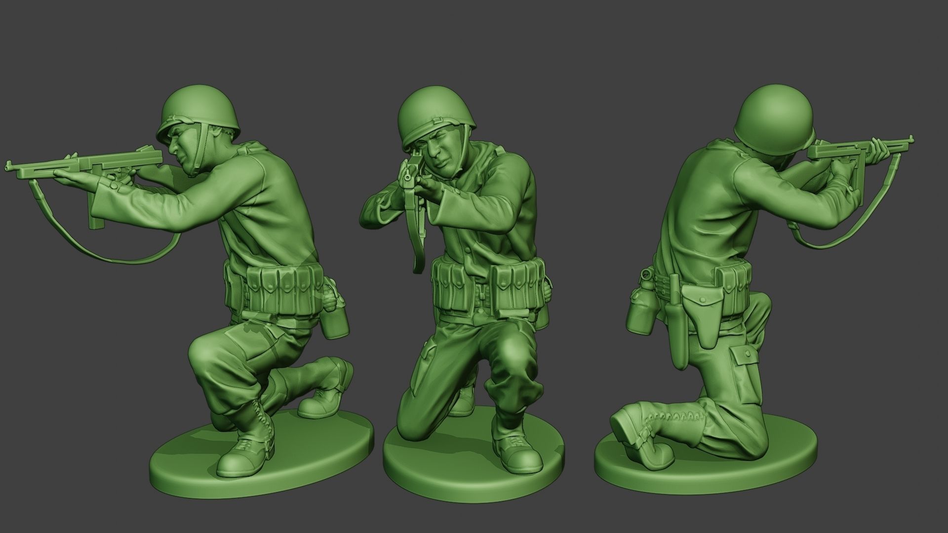 American soldiers ww2 A12 Pack 1 3D Model Collection_9