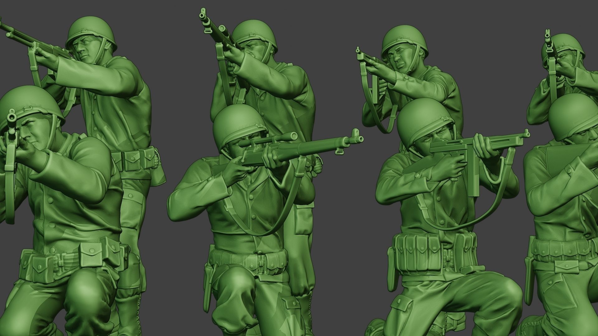 American soldiers ww2 A12 Pack 1 3D Model Collection_30