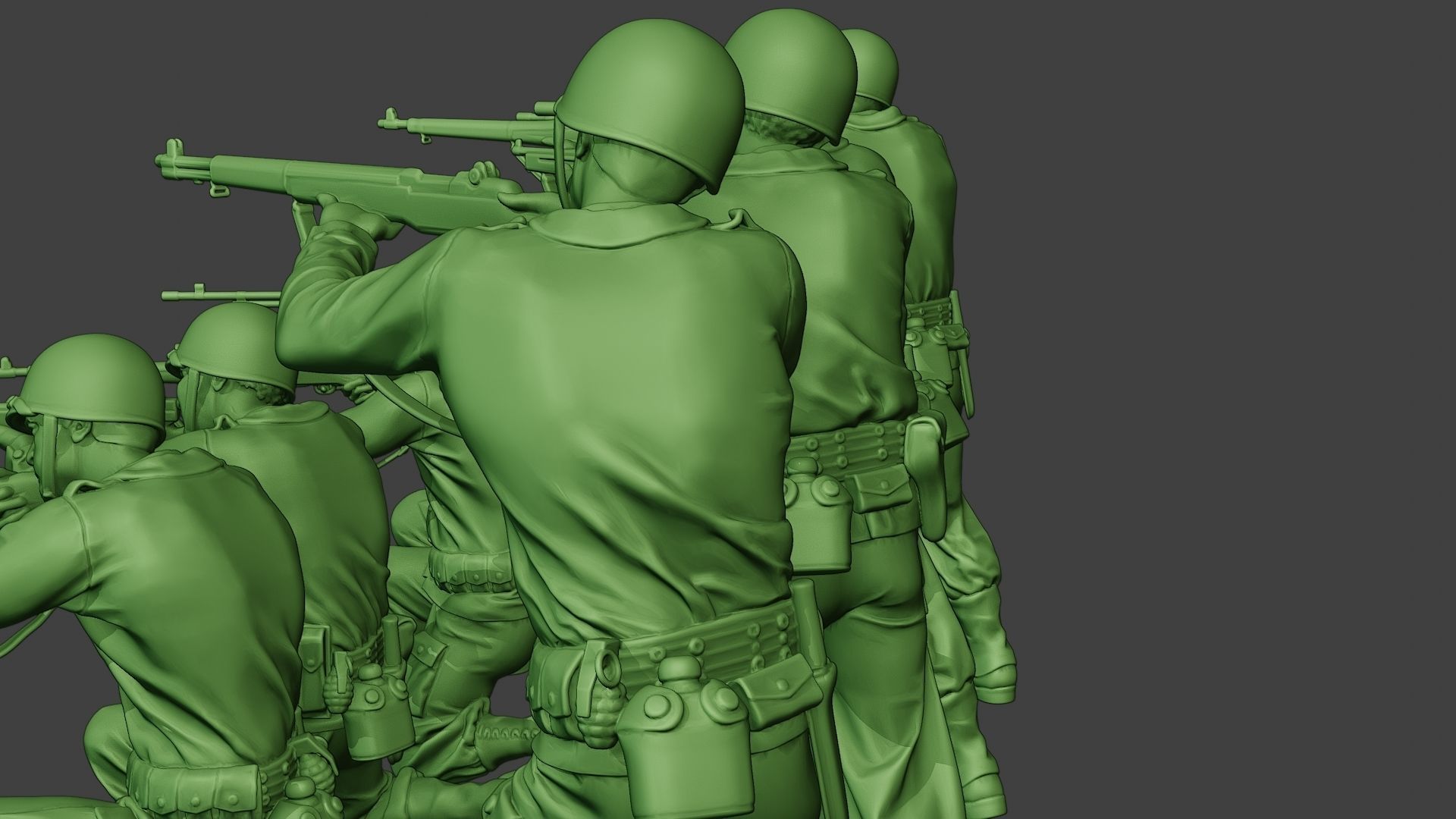 American soldiers ww2 A12 Pack 1 3D Model Collection_19