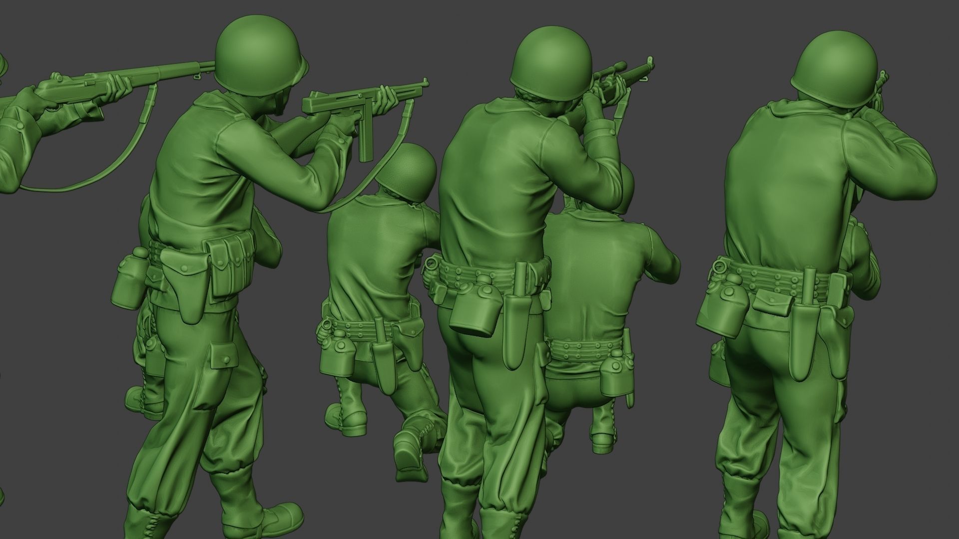 American soldiers ww2 A12 Pack 1 3D Model Collection_28