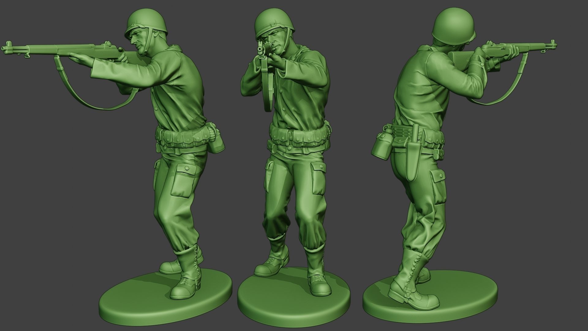 American soldiers ww2 A12 Pack 1 3D Model Collection_10