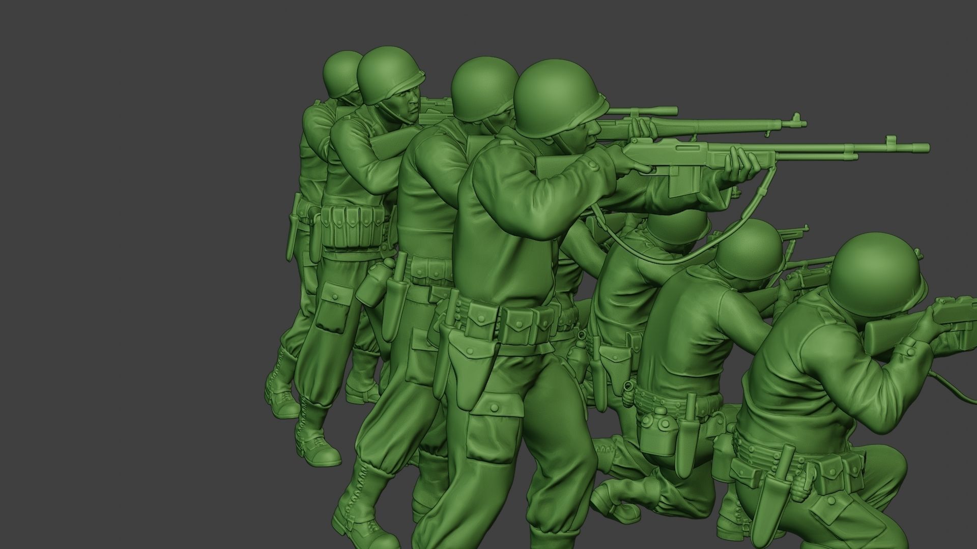 American soldiers ww2 A12 Pack 1 3D Model Collection_21