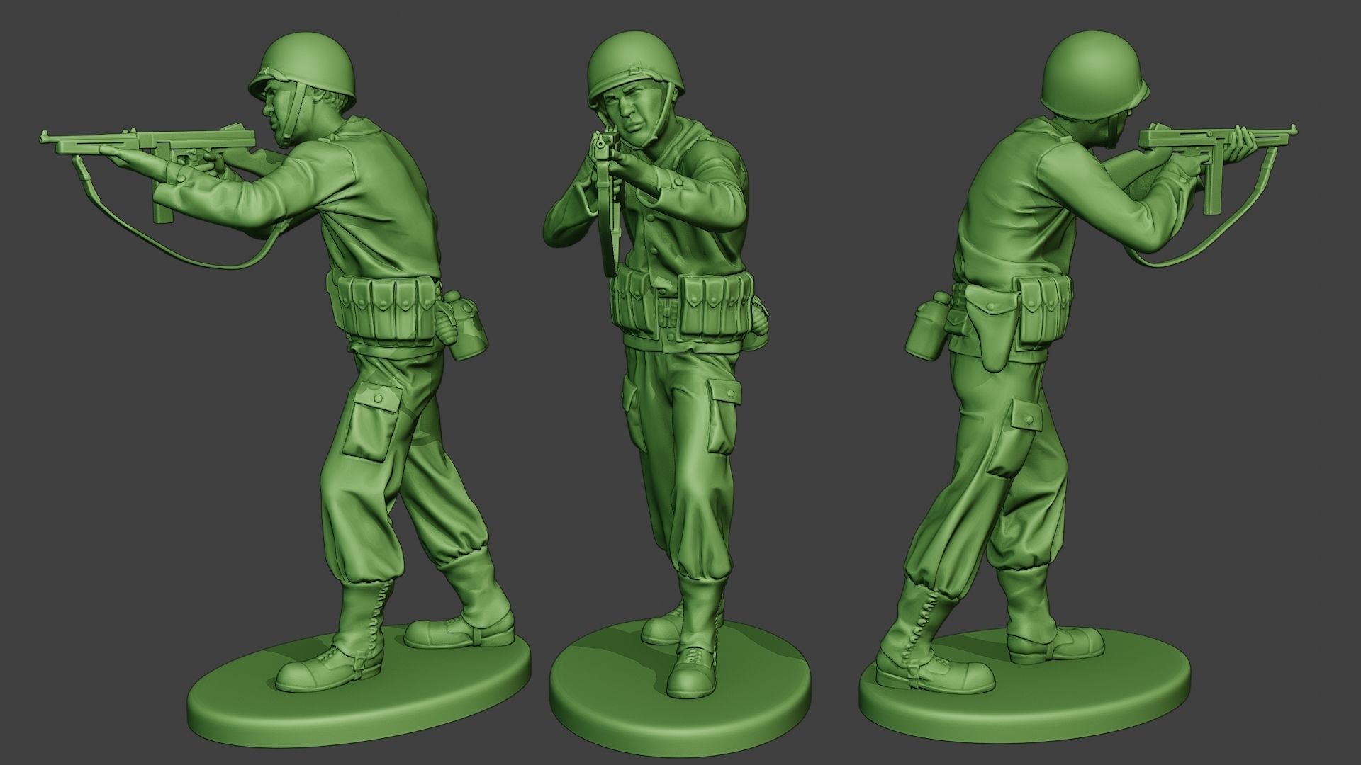 American soldiers ww2 A12 Pack 1 3D Model Collection_6