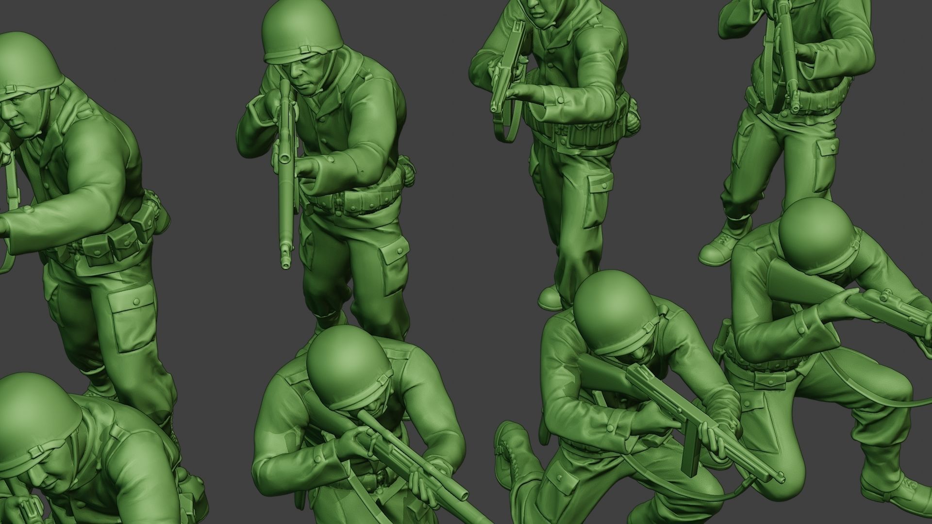 American soldiers ww2 A12 Pack 1 3D Model Collection_22
