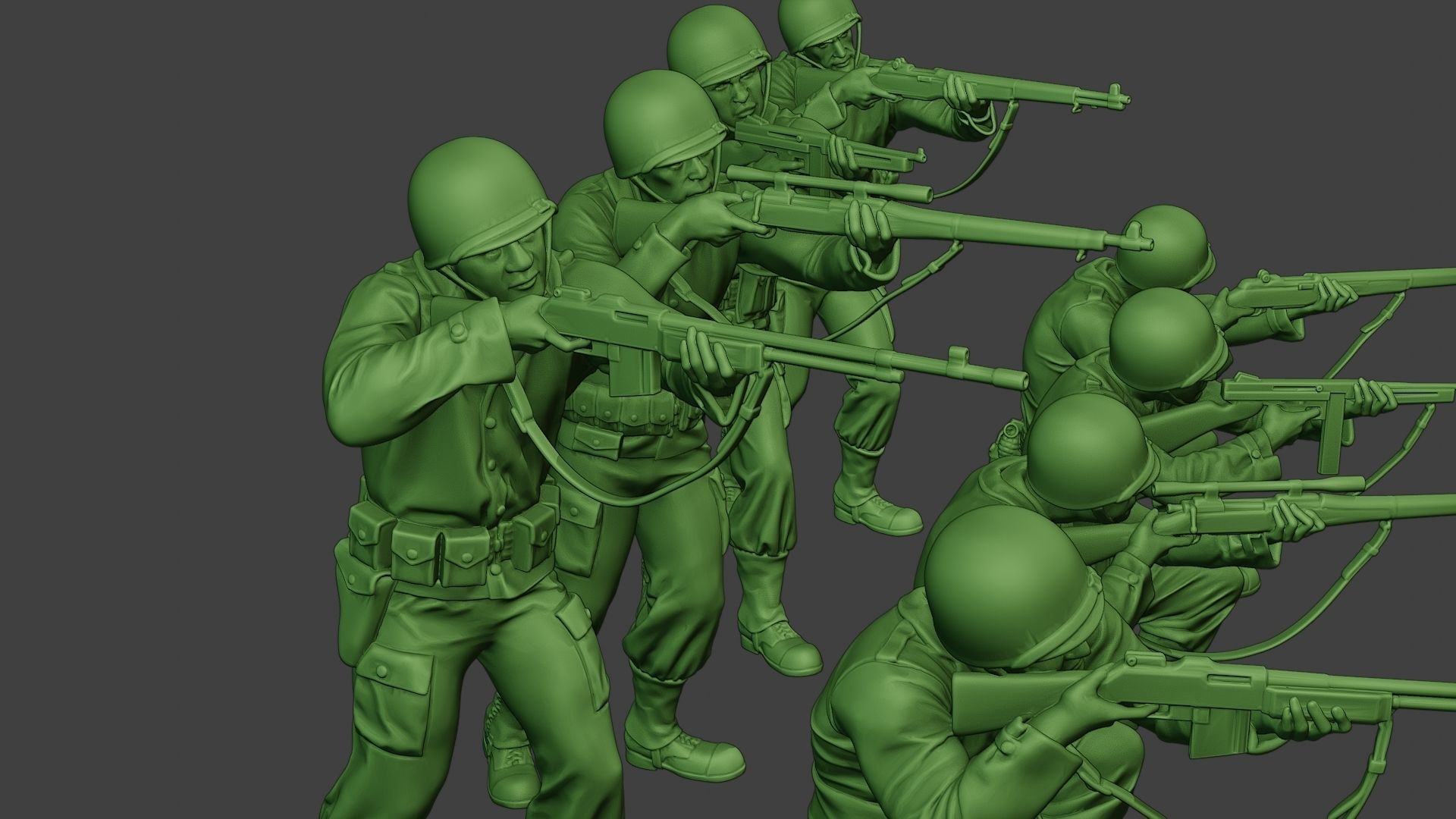American soldiers ww2 A12 Pack 1 3D Model Collection_29
