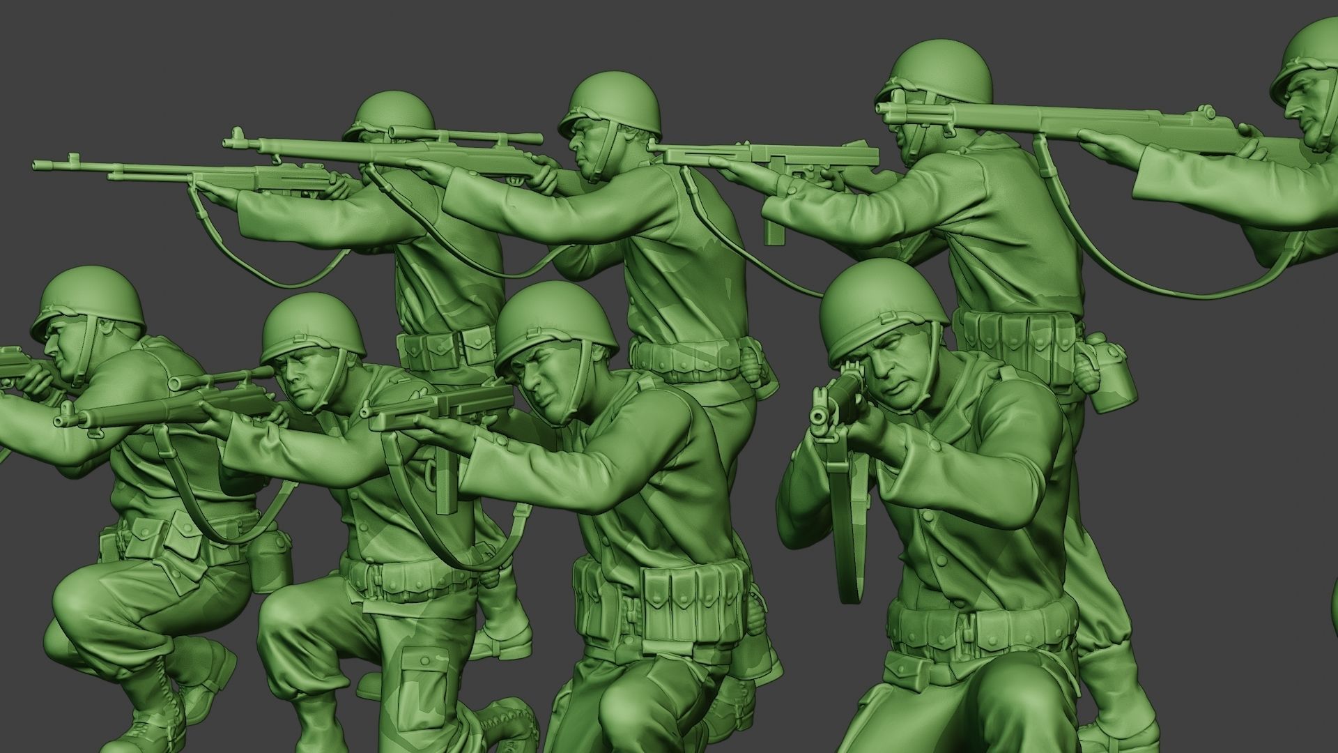 American soldiers ww2 A12 Pack 1 3D Model Collection_24