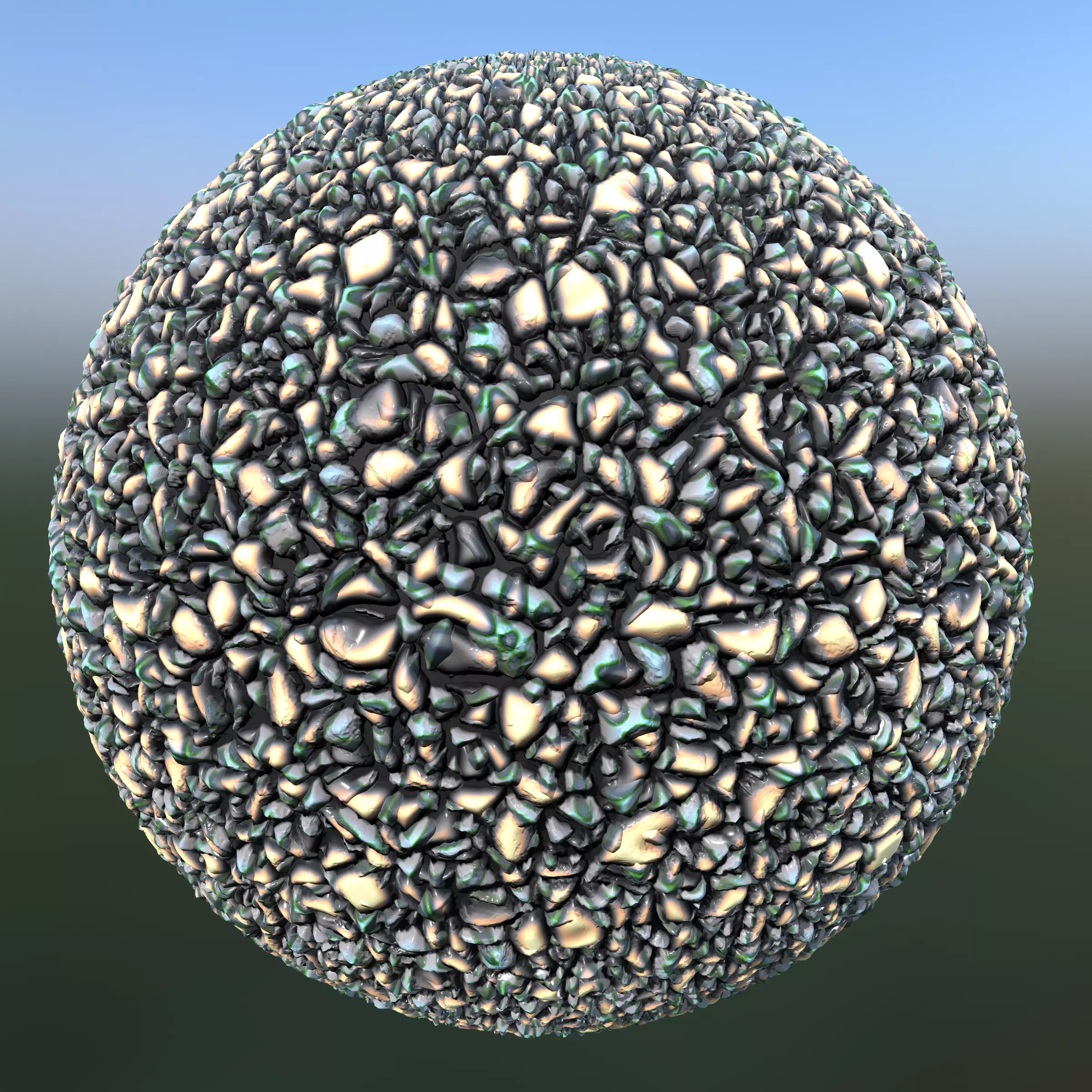 Gravel PBR seamless material Texture_0
