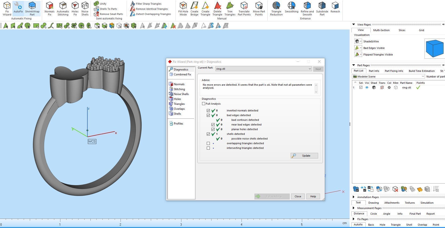 Gold ring V-gem 3D print model_13