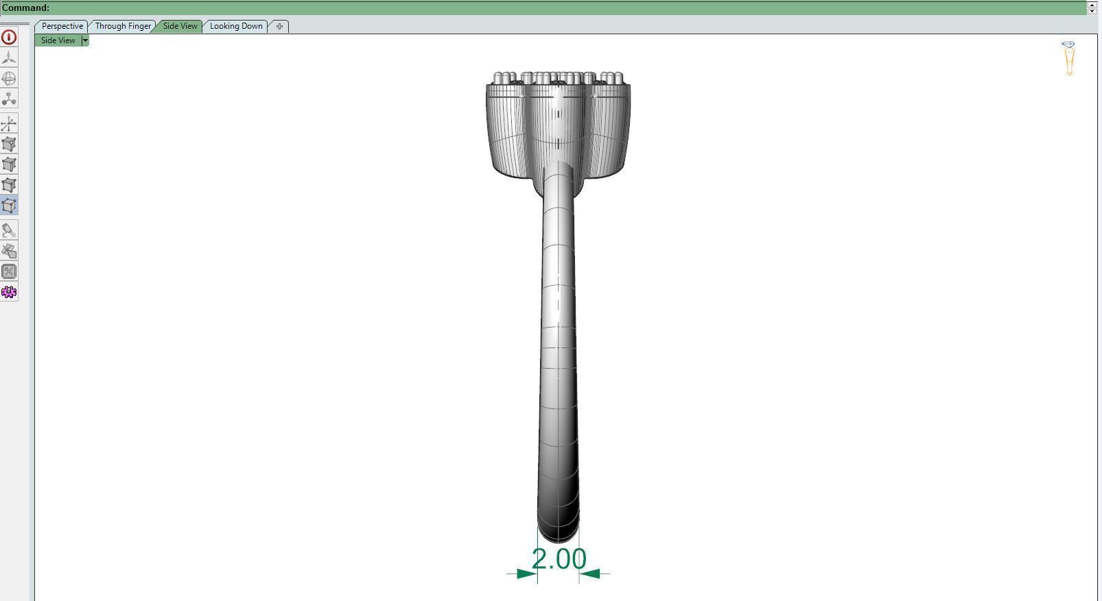 Gold ring V-gem 3D print model_10