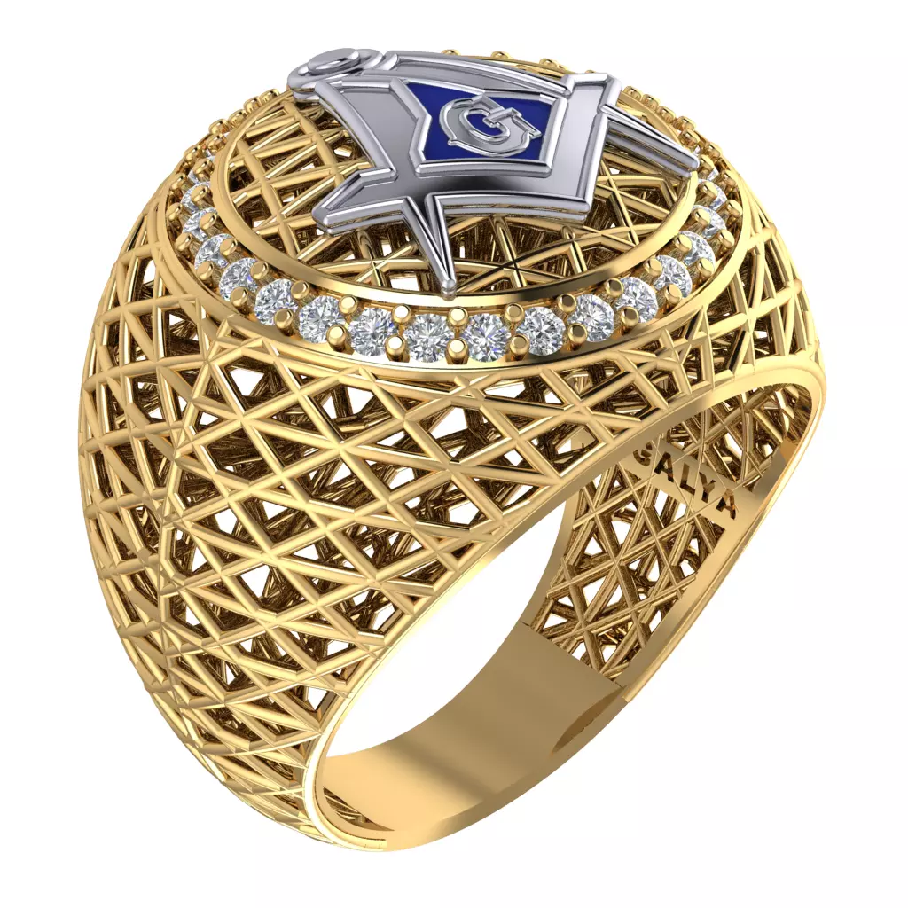 Masonic ring 104  3D print model_0