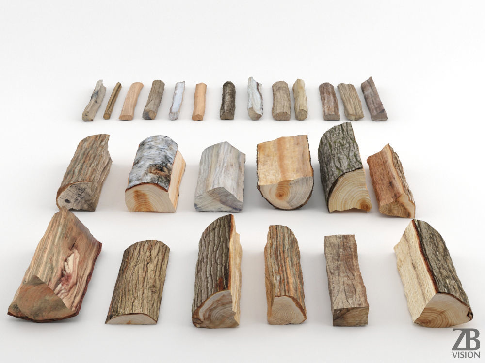Firewood 3D model_1