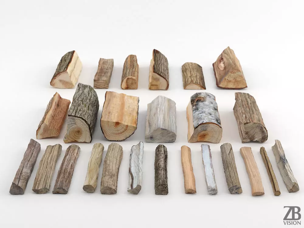 Firewood 3D model_0