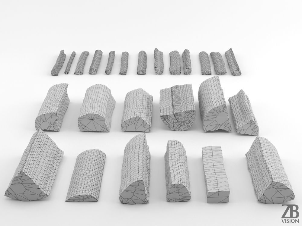 Firewood 3D model_2