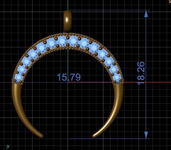 Moon Pendant 3D print model_4