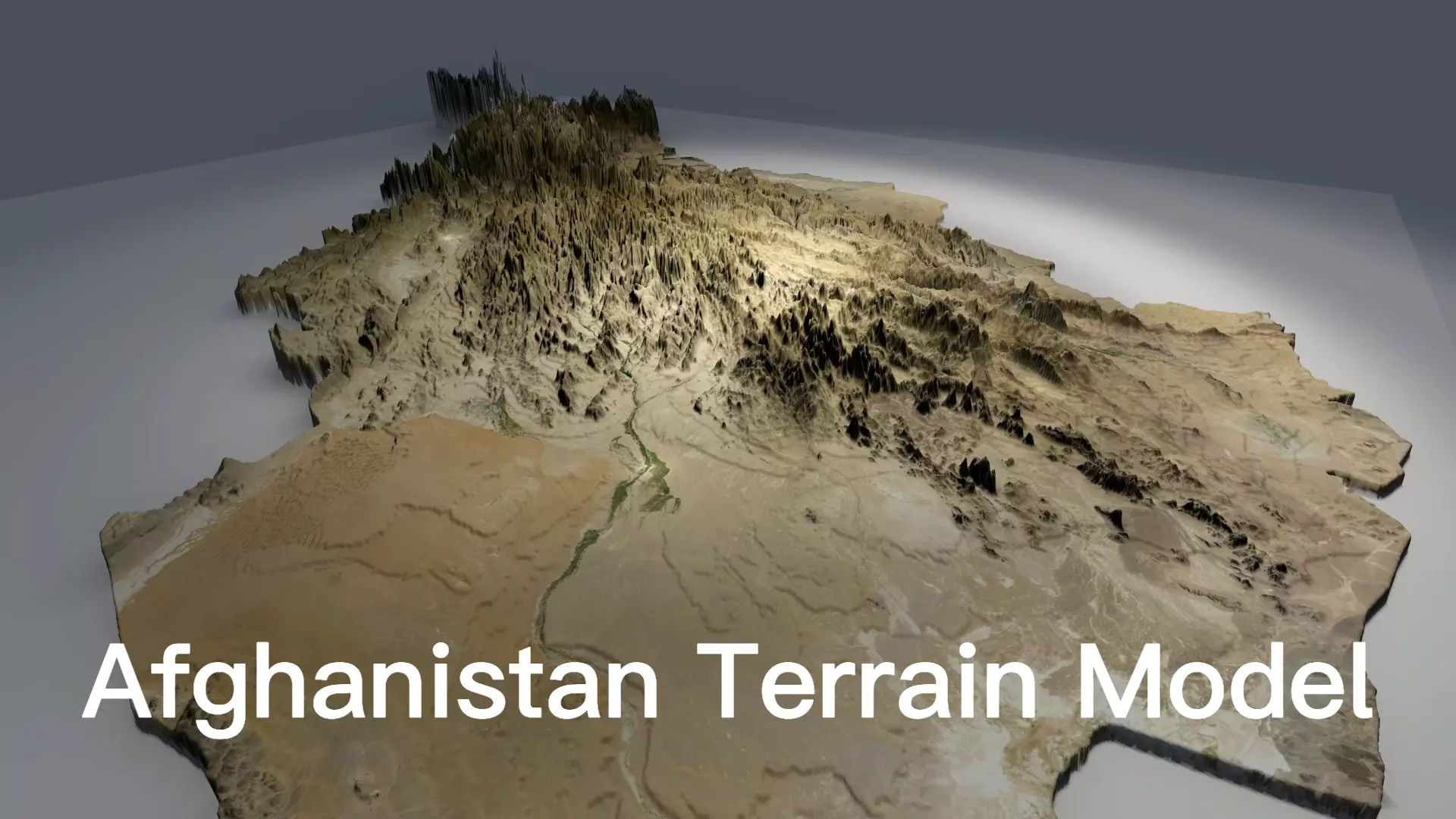 Afghanistan 3D Topography model Free 3D model