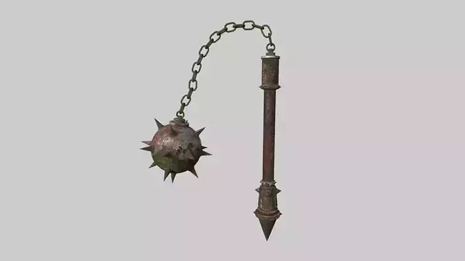 Medieval Flail 01 Earth - Character Fantasy Weaponry Low-poly 3D model