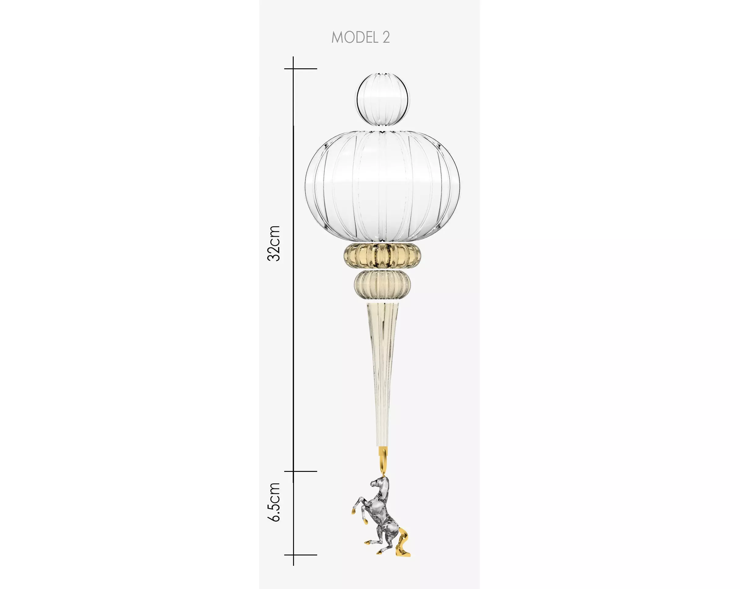 glass chandelier - Ottoman style 3D model