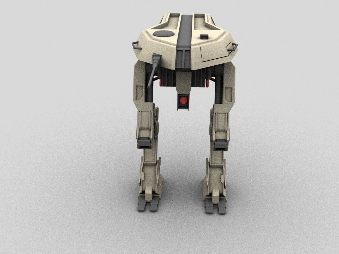 mech robot Low-poly 3D model_3