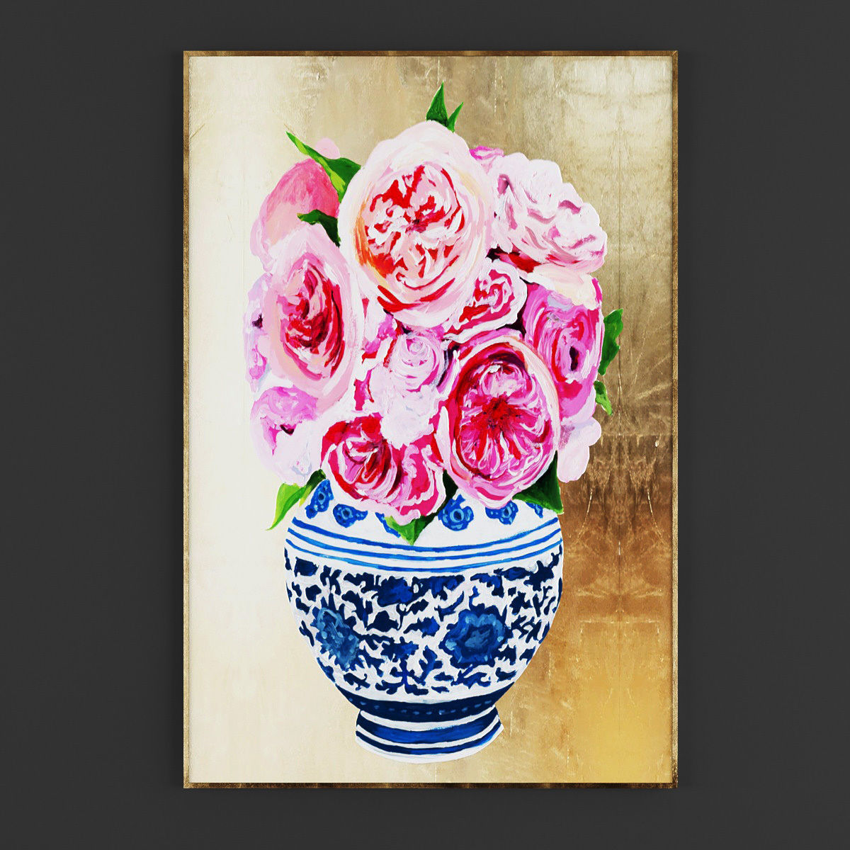 Pictures213 painting of woman in dress 3D model_2