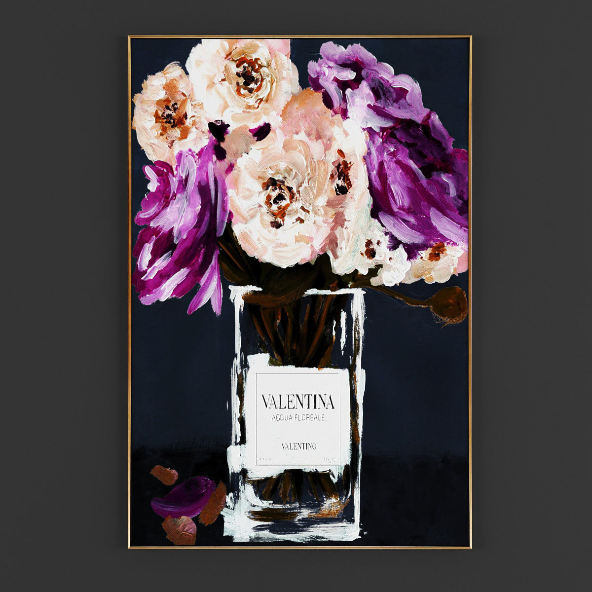 Pictures213 painting of woman in dress 3D model_1