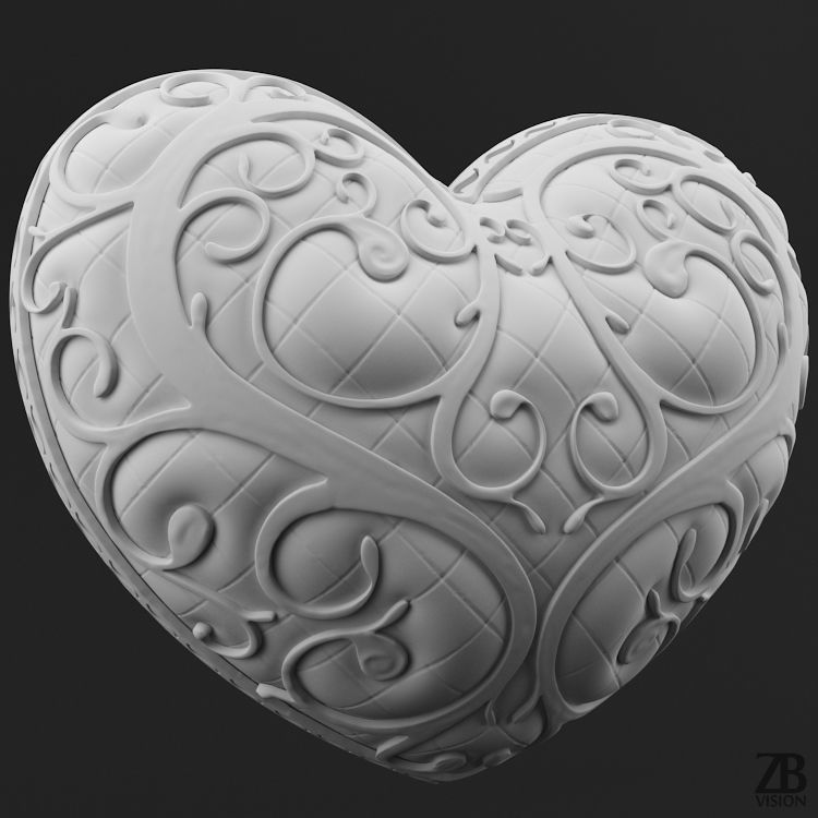 Intricate Heart 3D model_8