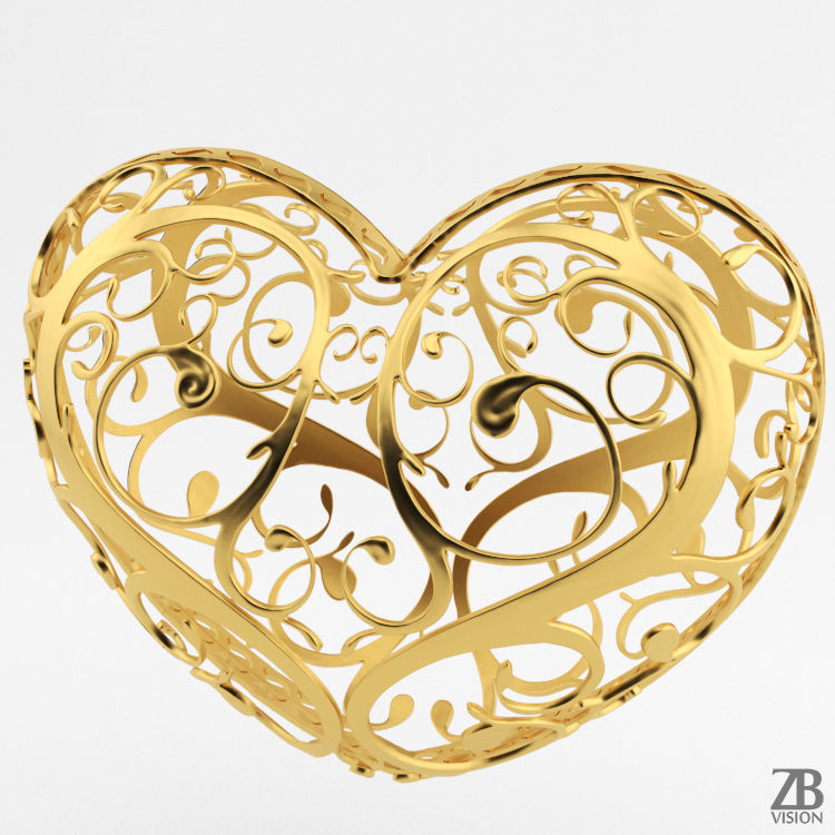 Intricate Heart 3D model_6