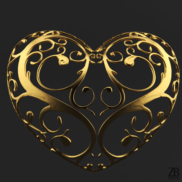 Intricate Heart 3D model_10