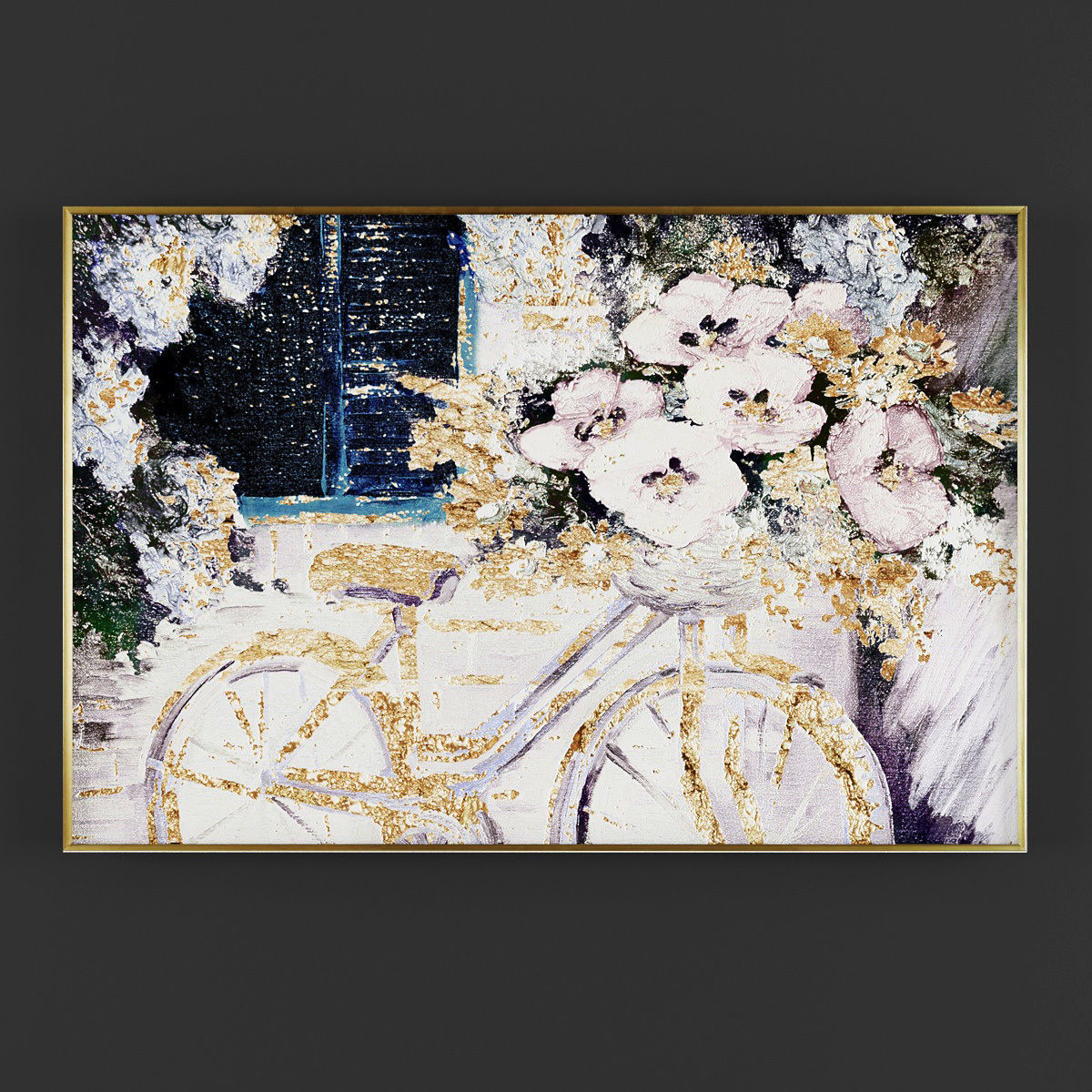 Pictures215 gold and painting of almond tree 3D model_1