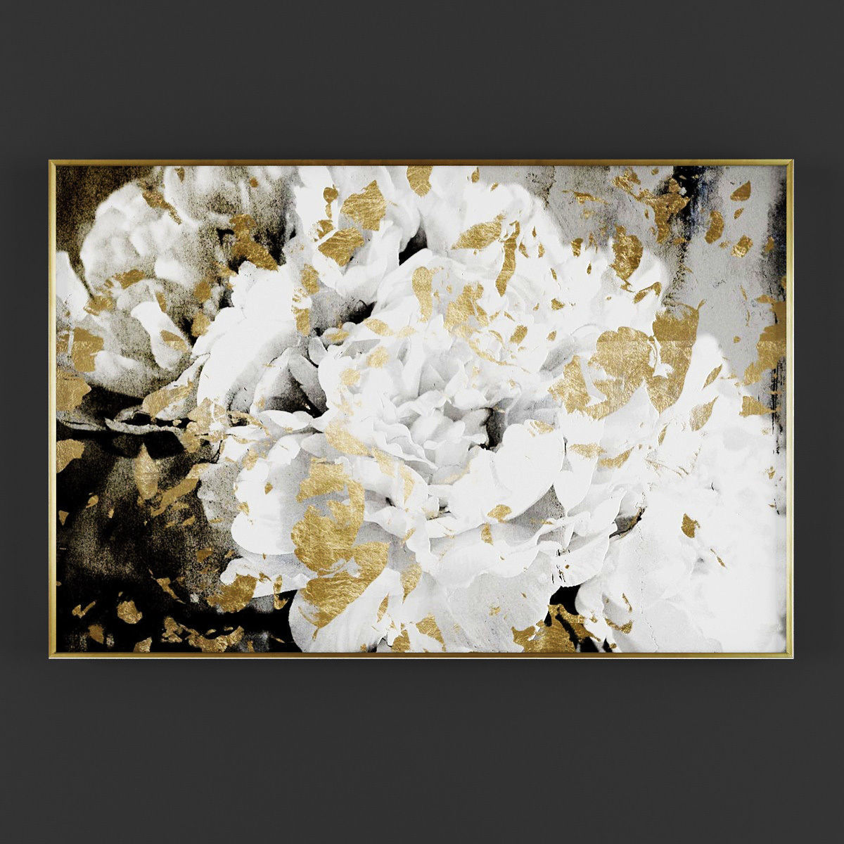 Pictures215 gold and painting of almond tree 3D model_2