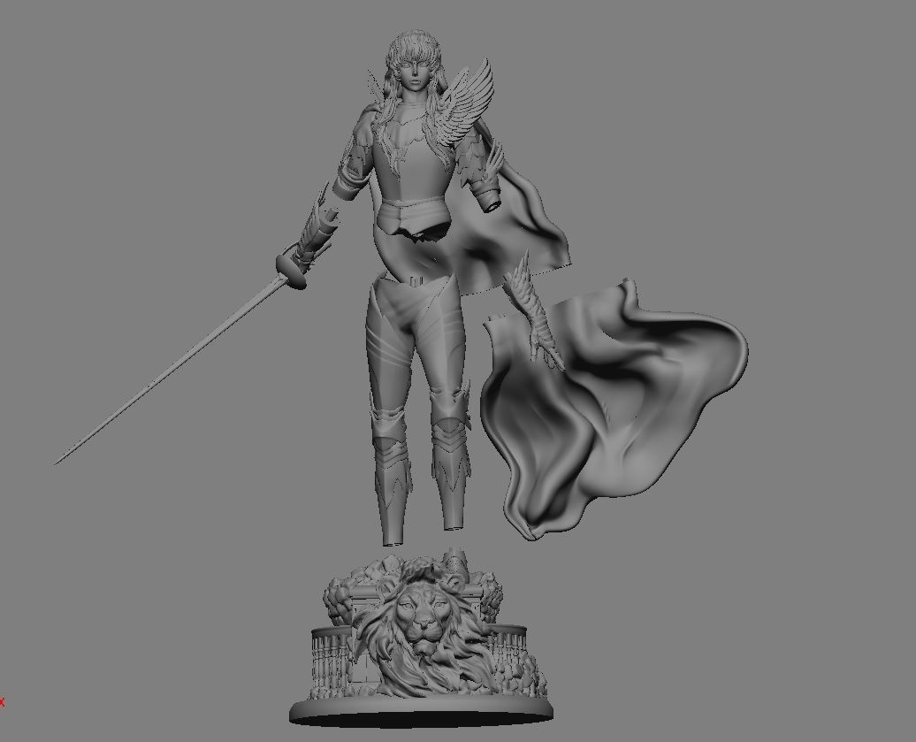 BERSERK GRIFIFTH HAWK KNIGHT FANTASY ANIME SWORD CHARACTER 3D print model_31