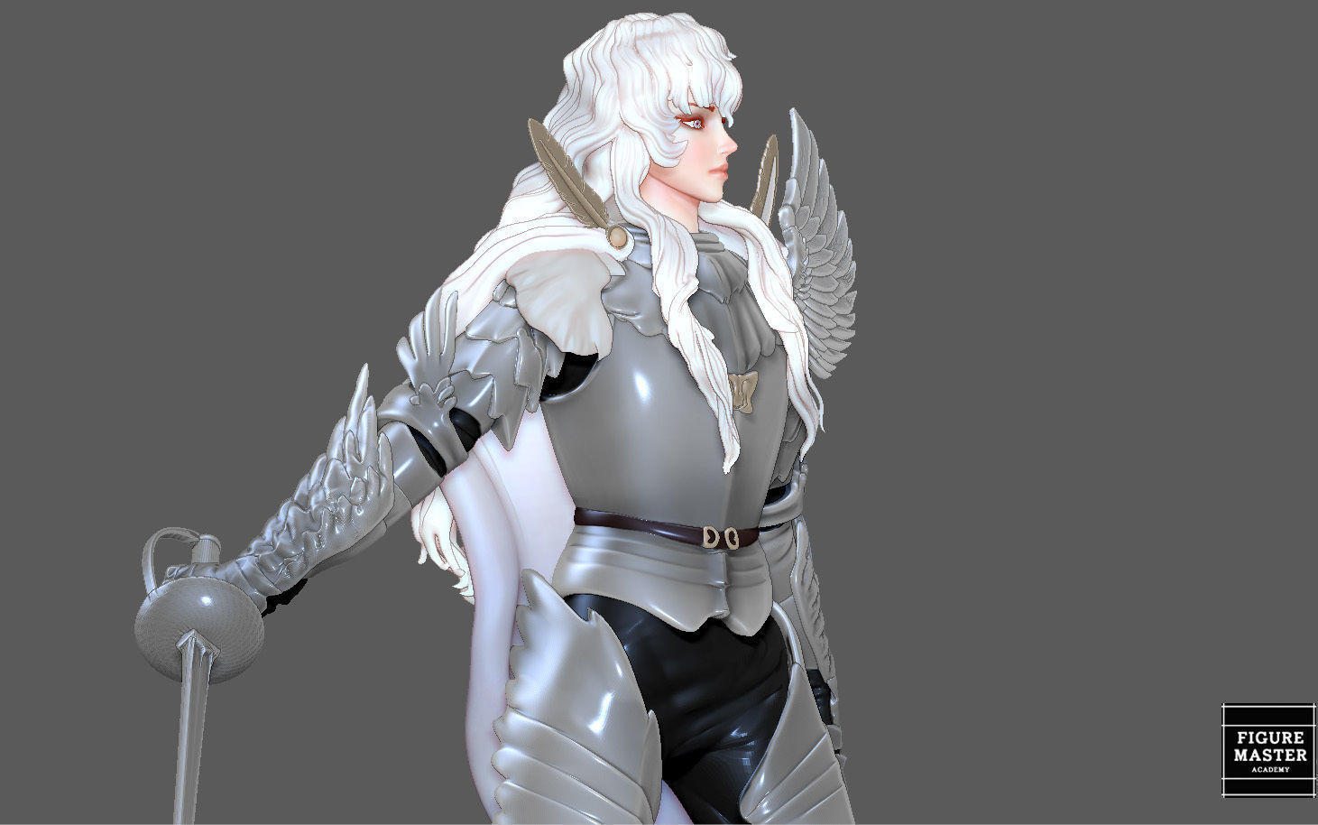 BERSERK GRIFIFTH HAWK KNIGHT FANTASY ANIME SWORD CHARACTER 3D print model_12