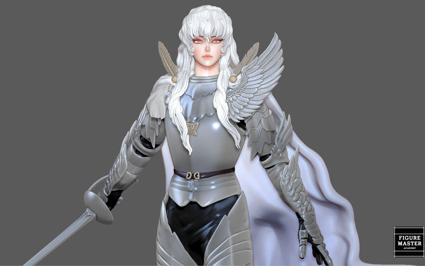 BERSERK GRIFIFTH HAWK KNIGHT FANTASY ANIME SWORD CHARACTER 3D print model_1