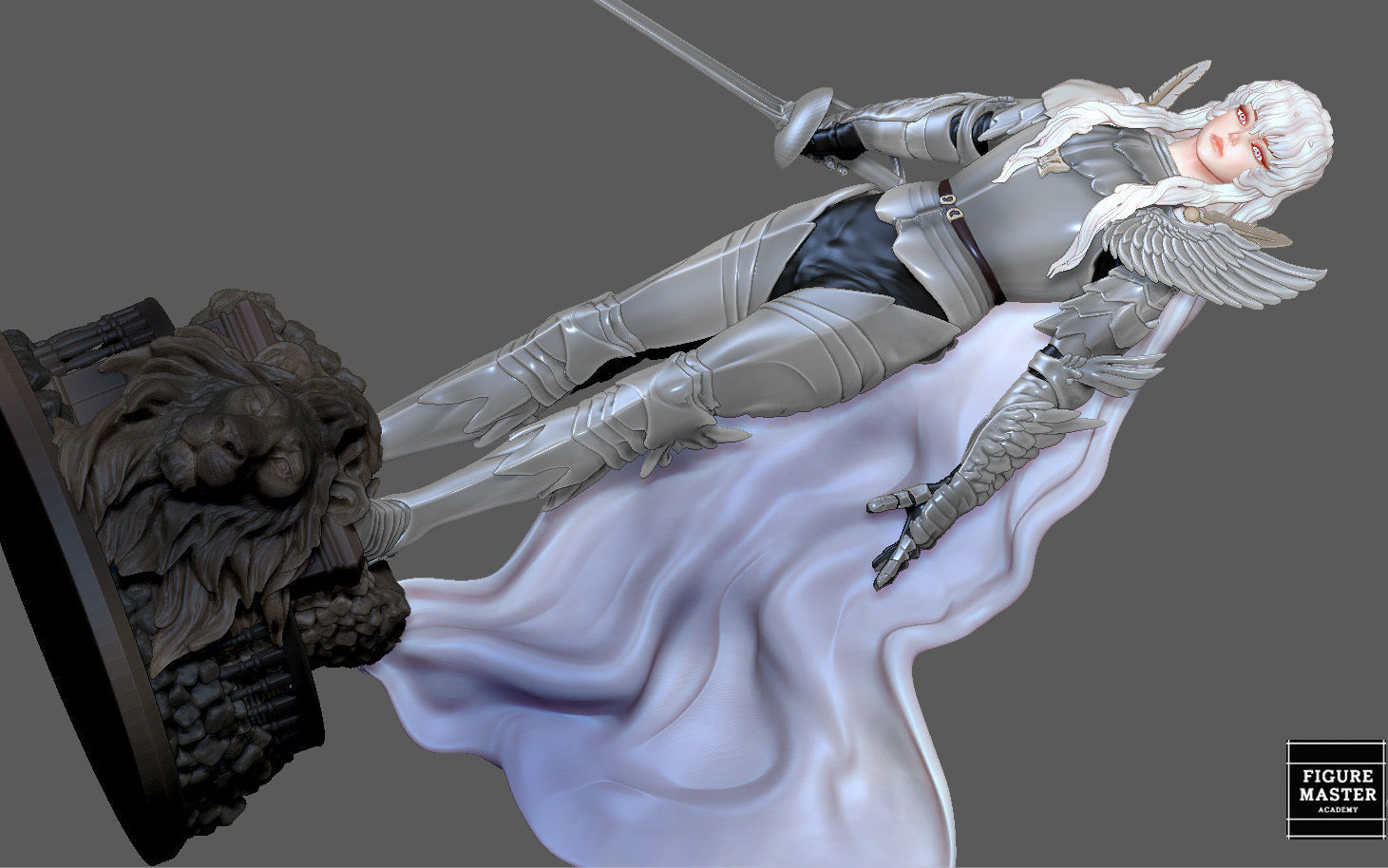 BERSERK GRIFIFTH HAWK KNIGHT FANTASY ANIME SWORD CHARACTER 3D print model_21