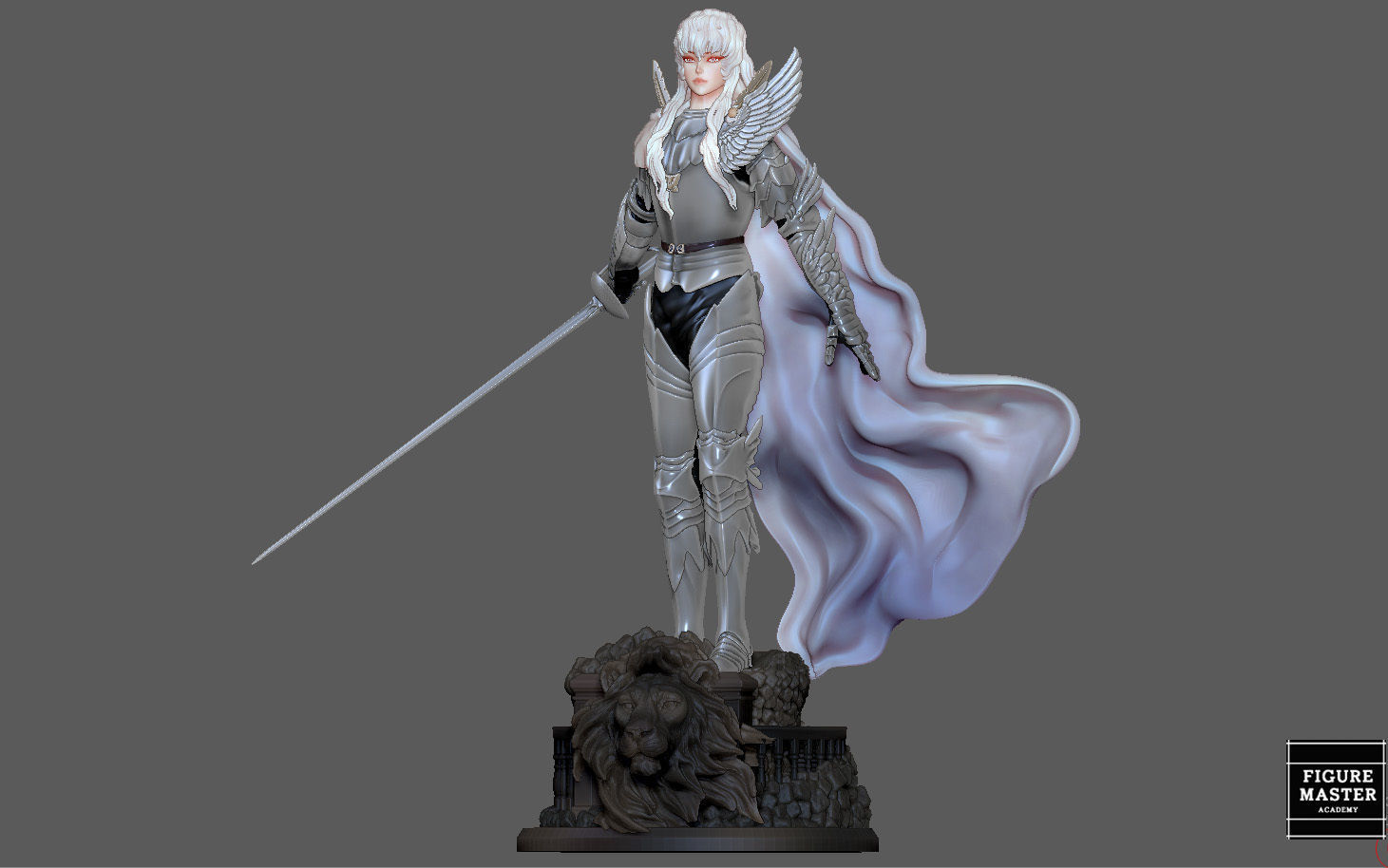 BERSERK GRIFIFTH HAWK KNIGHT FANTASY ANIME SWORD CHARACTER 3D print model_2