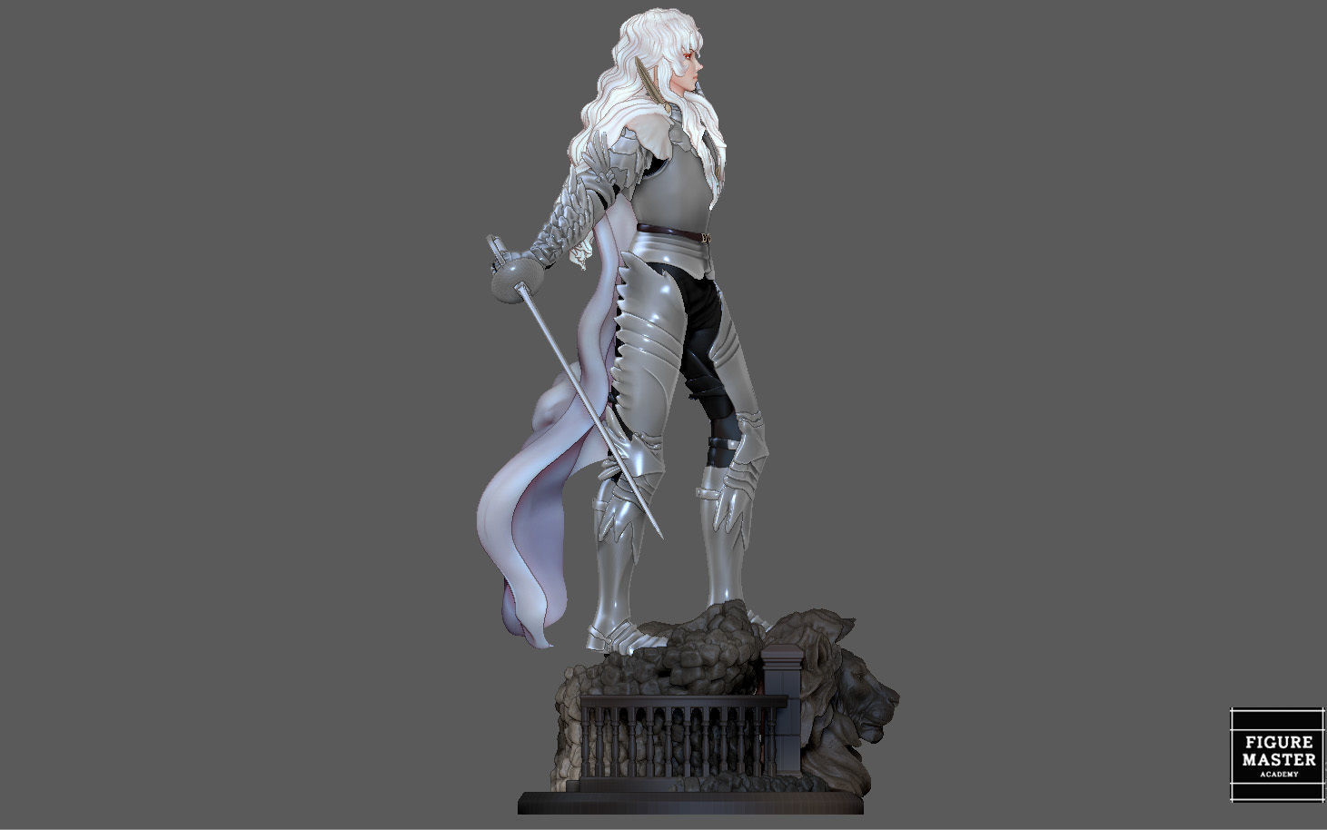 BERSERK GRIFIFTH HAWK KNIGHT FANTASY ANIME SWORD CHARACTER 3D print model_24