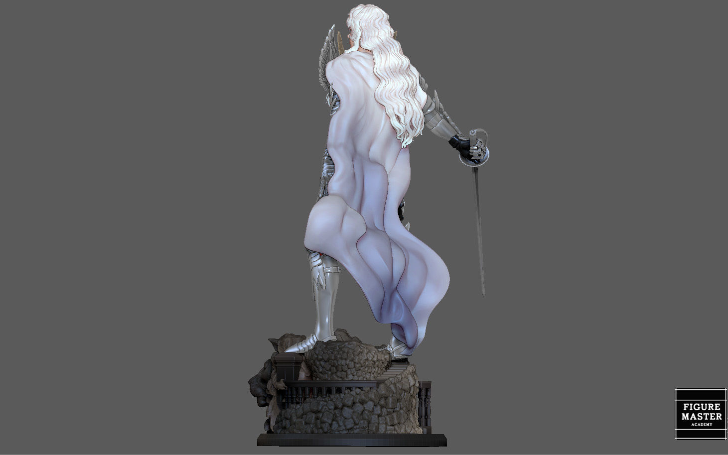 BERSERK GRIFIFTH HAWK KNIGHT FANTASY ANIME SWORD CHARACTER 3D print model_26