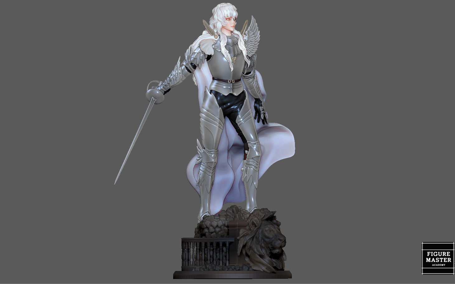 BERSERK GRIFIFTH HAWK KNIGHT FANTASY ANIME SWORD CHARACTER 3D print model_4
