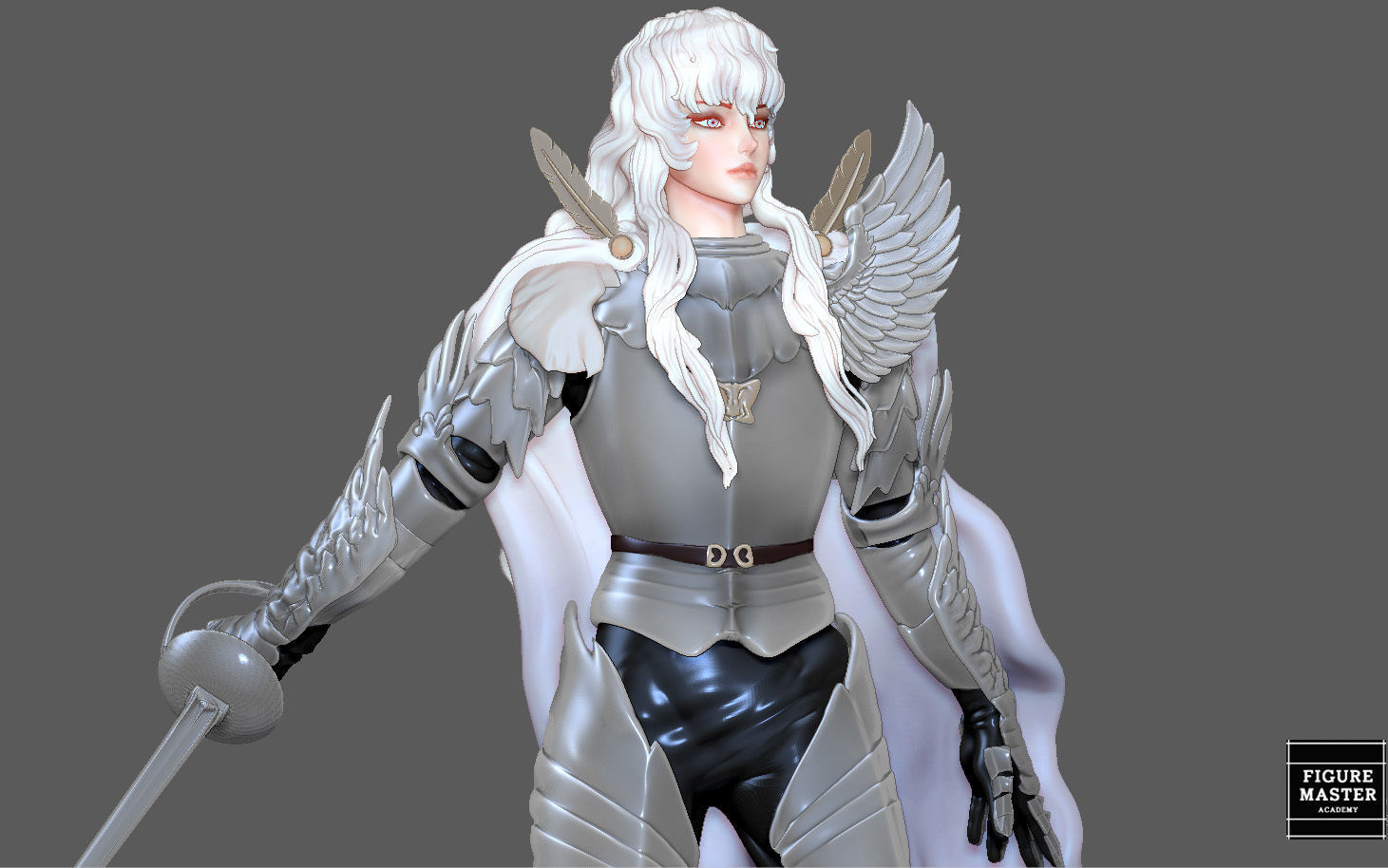 BERSERK GRIFIFTH HAWK KNIGHT FANTASY ANIME SWORD CHARACTER 3D print model_11