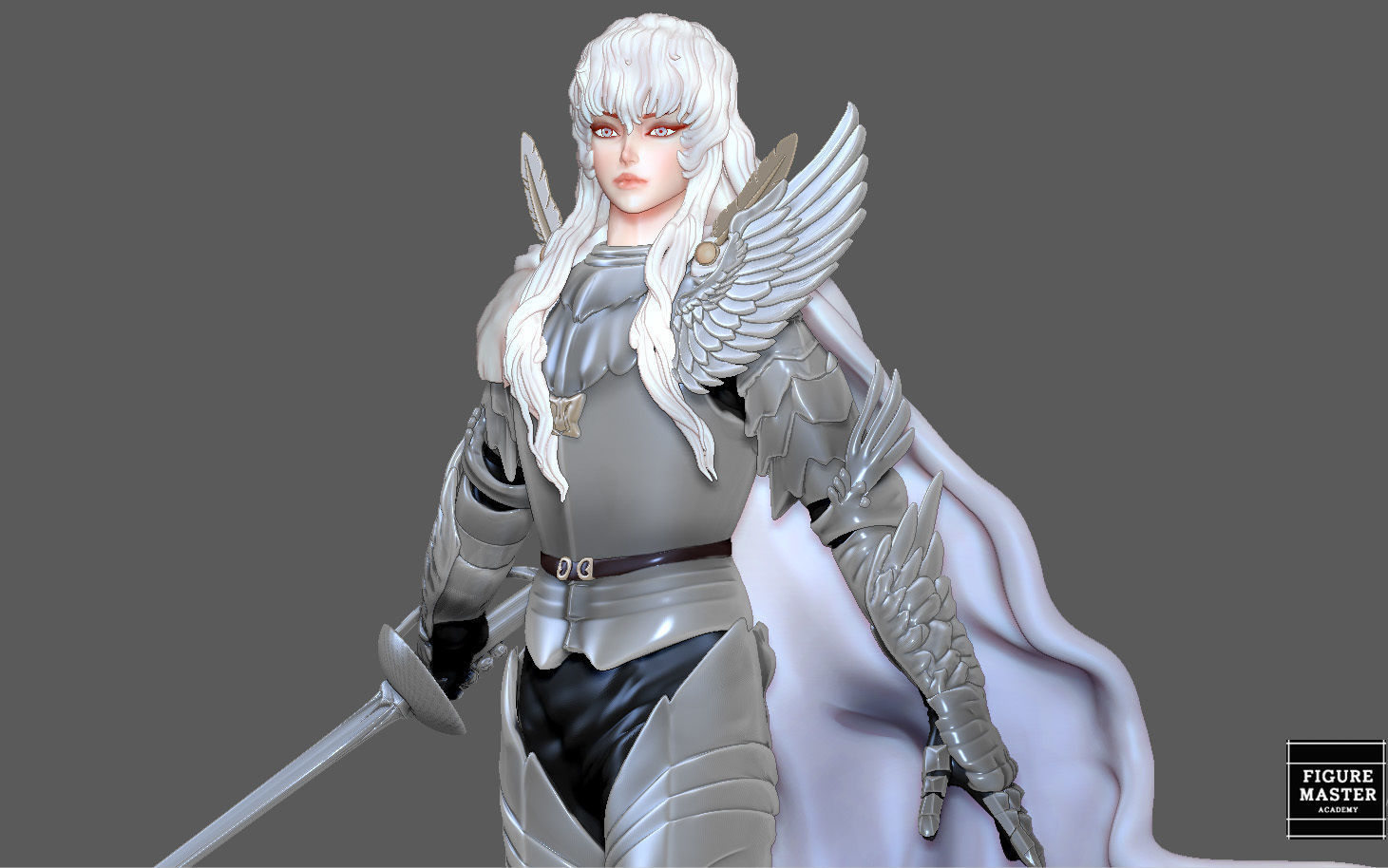 BERSERK GRIFIFTH HAWK KNIGHT FANTASY ANIME SWORD CHARACTER 3D print model_10