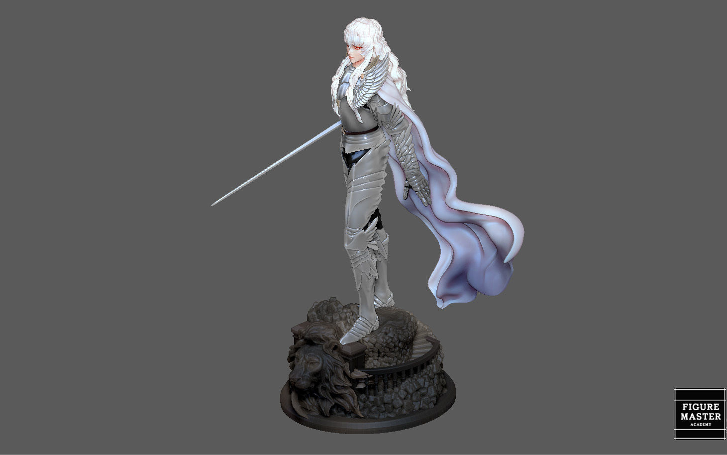 BERSERK GRIFIFTH HAWK KNIGHT FANTASY ANIME SWORD CHARACTER 3D print model_20