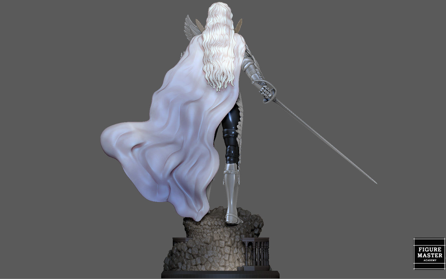 BERSERK GRIFIFTH HAWK KNIGHT FANTASY ANIME SWORD CHARACTER 3D print model_6