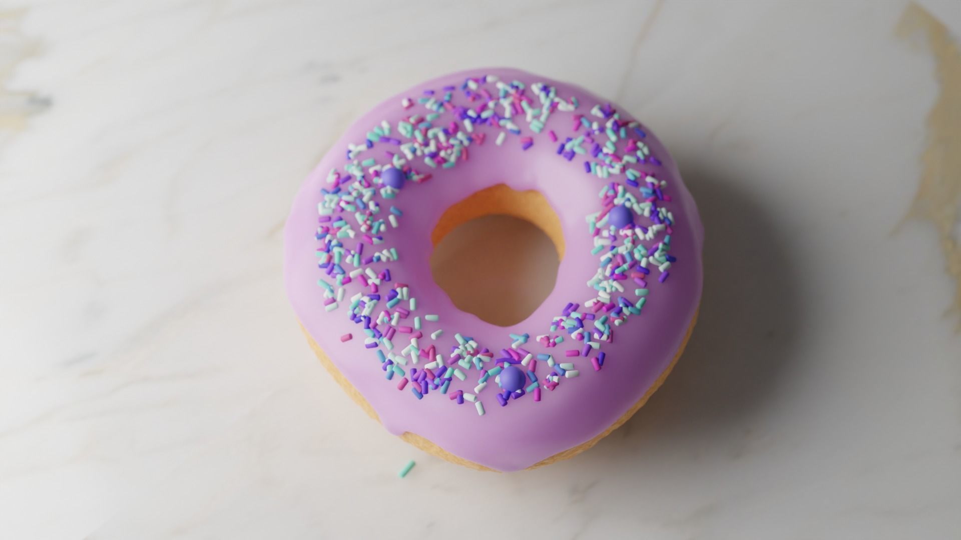 Stylized Donut PBR Free 3D model_3