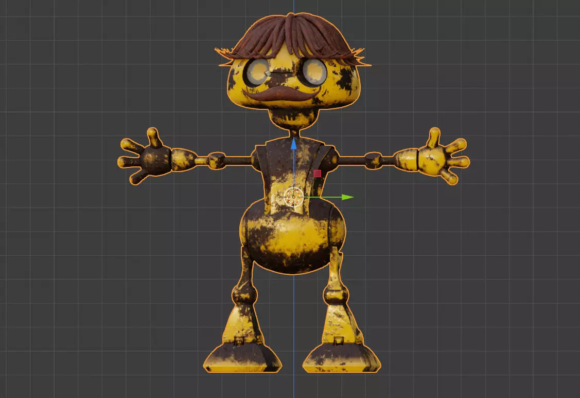 Robot cartoon character Free low-poly 3D model