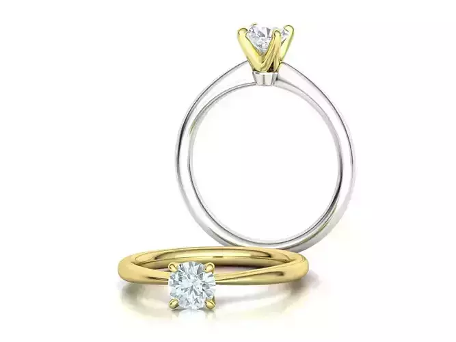 Engagement ring Solitaire ring 4claw design Classic ring 