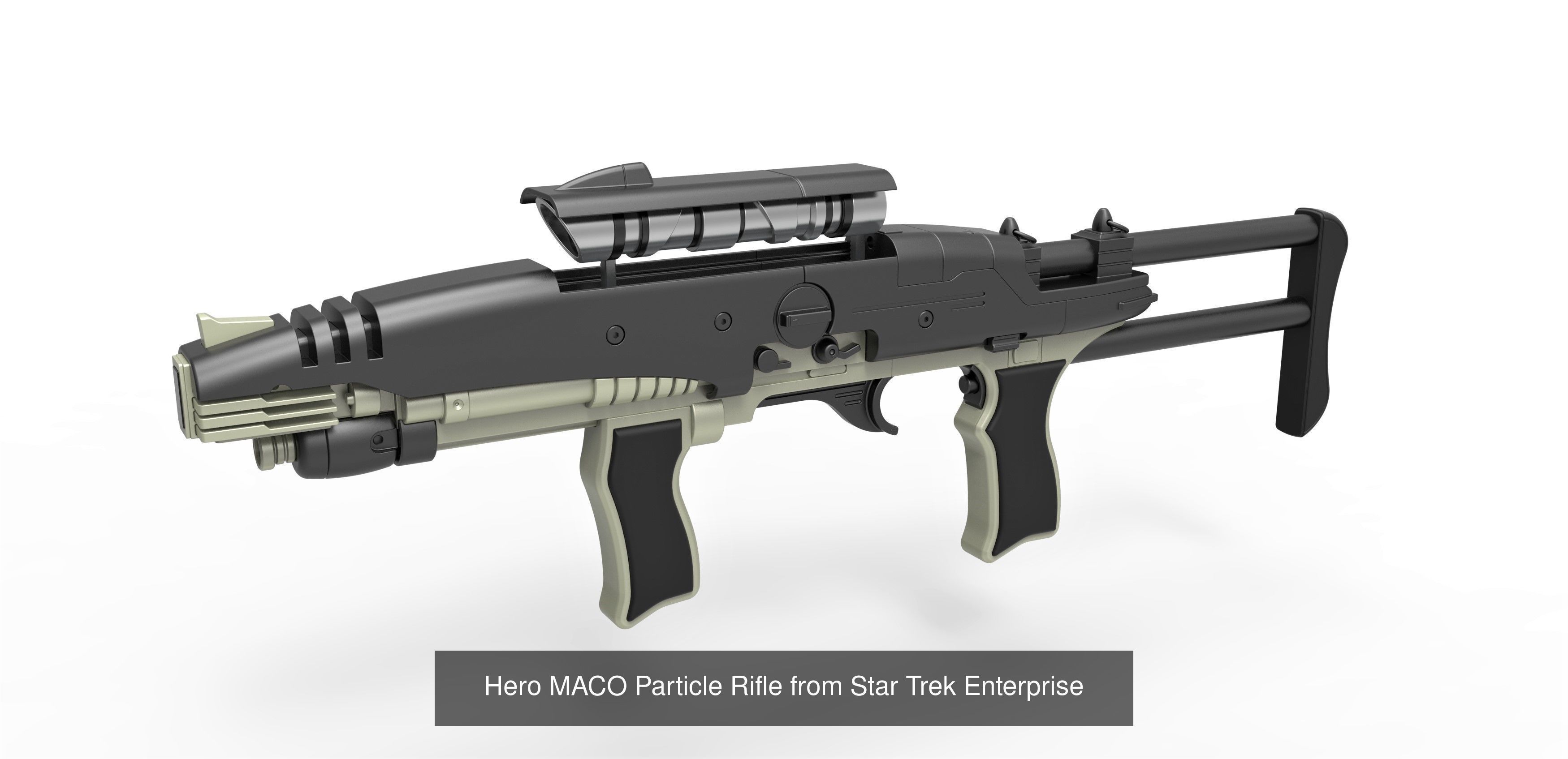 Hero MACO Rifle and Pistol EM-33 from Star Trek Enterprise 3D Model Collection_4