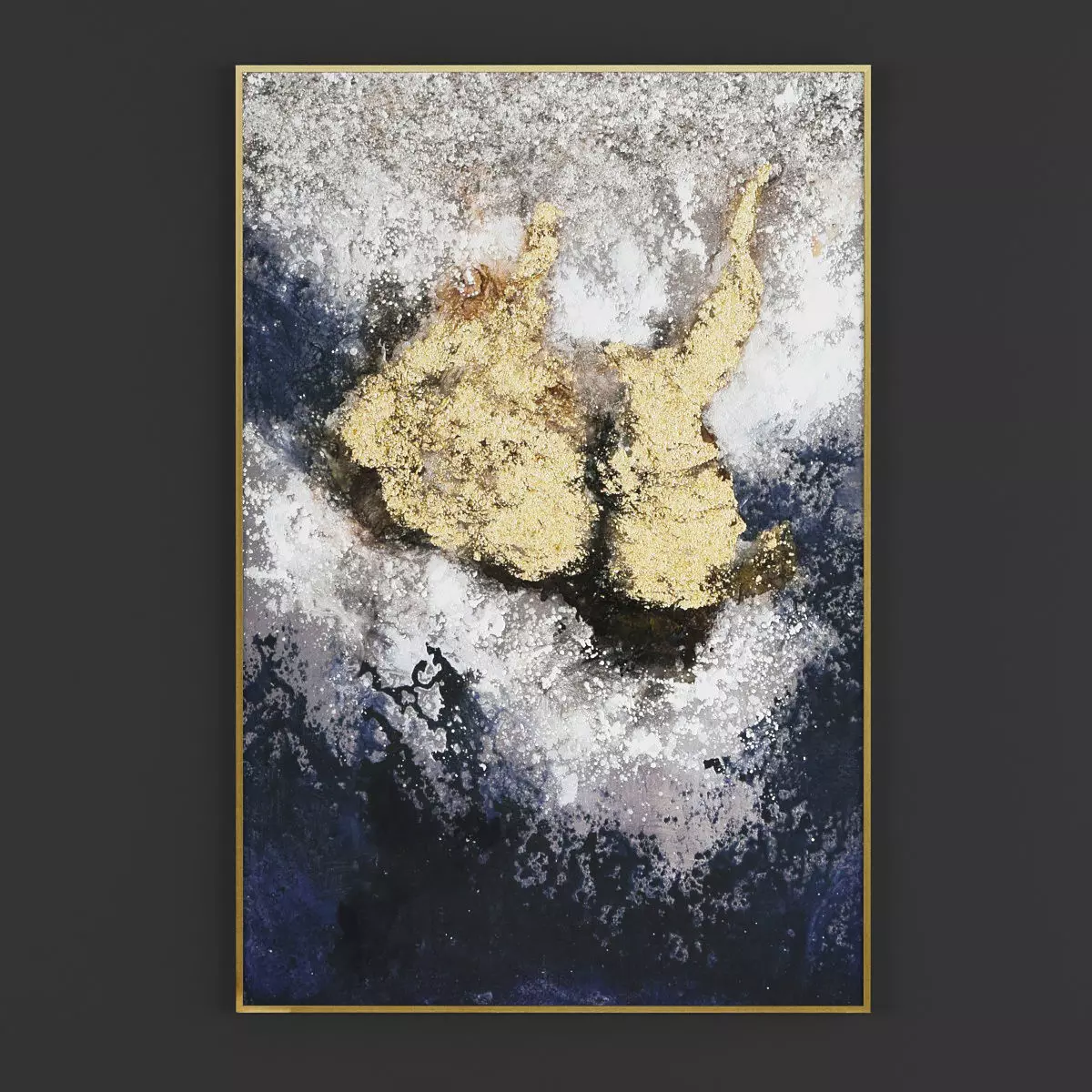 Pictures219 abstract painting - gold 3D model_0