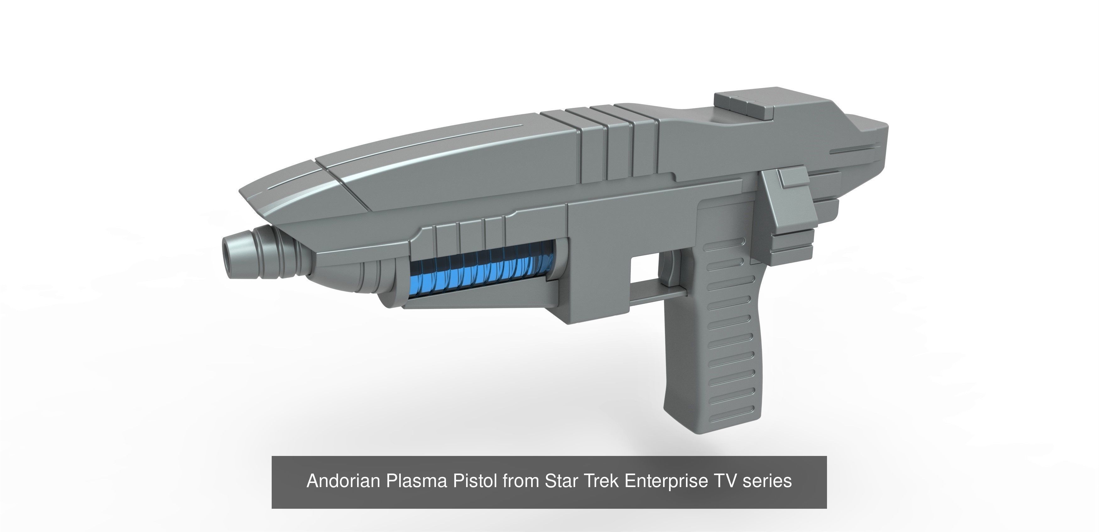 Andorian Plasma Rifle and Plasma Pistol Star Trek Enterprise 3D Model Collection_1