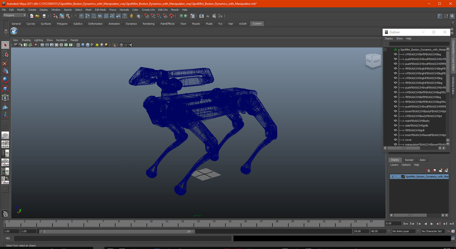 SpotMini Boston Dynamics with Manipulator 3D model_23