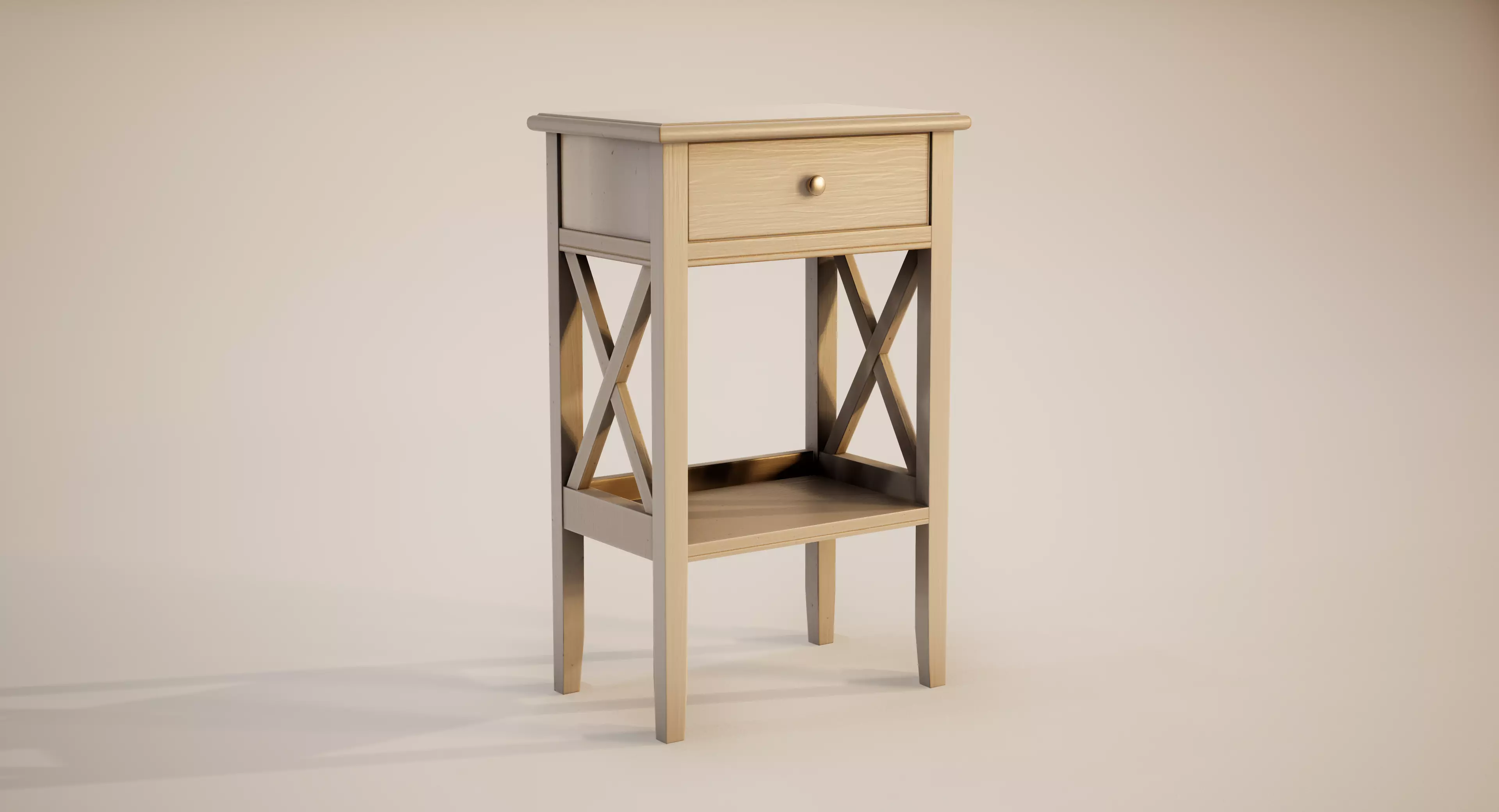 Bedside Table Free low-poly 3D model